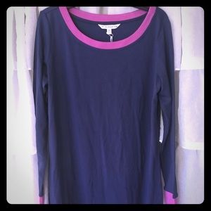 Purple and Pink Southern Tide Long Sleeve Dress